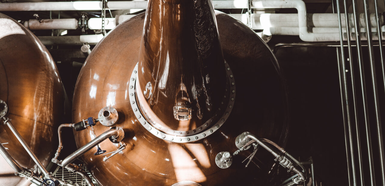 Copper pot still at Balcones Distillery